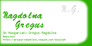 magdolna gregus business card